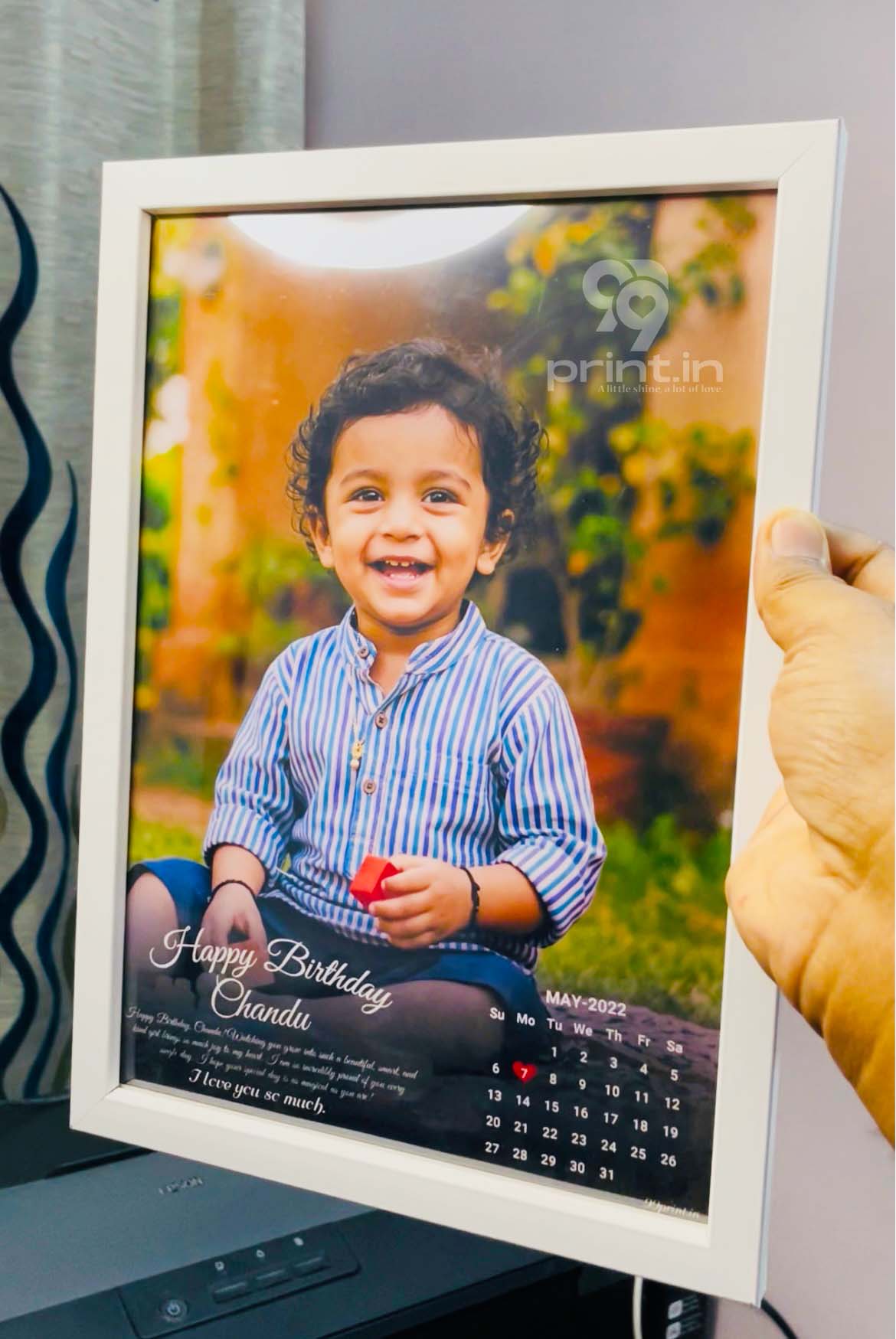 A4 Baby Birthday Frame With Printing